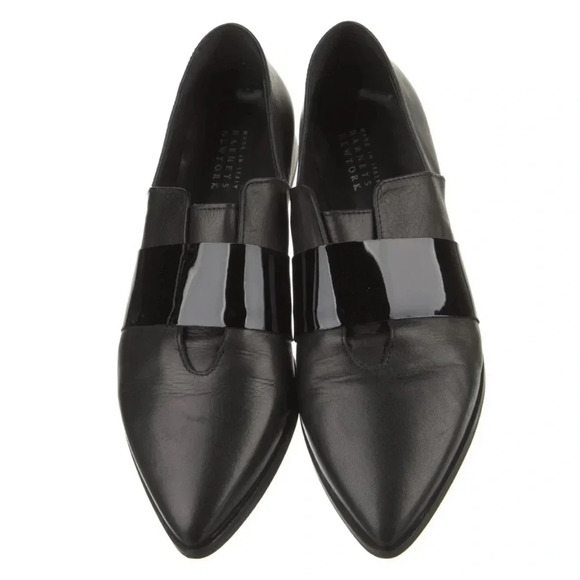 Barneys New York Women’s Black Leather Strap Loafers Flats Size 7 Made in Italy - Picture 3 of 12